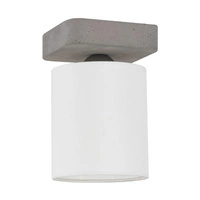 Gentle Wall Lamp 1xE27 Max.25W Gray Concrete/White Fabric Shade 2321136
