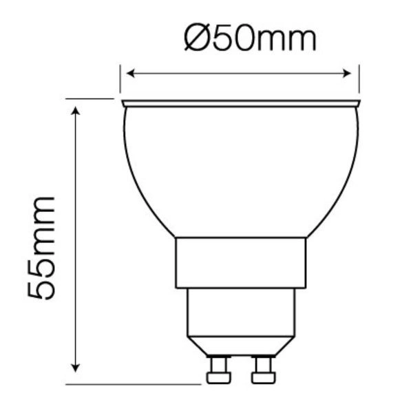 LED line GU10 COB 170-250V 8W 500lm 4000K 24° | Neutralna