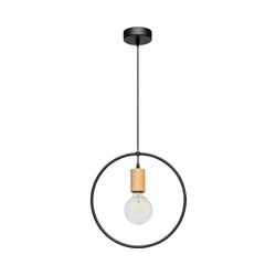 Carsten Wood Pendant Lamp 1xE27 Max.60 W Oiled Oak/Black