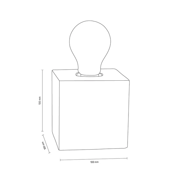 Trongo Square Lampa Stołowa 1xE27 Max.25W Dąb Olejowany/Antracyt 7171174