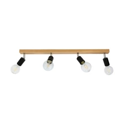 Elmo Ceiling Lamp 4xE27 Max.25W Oiled Oak/Black Metal 2264474