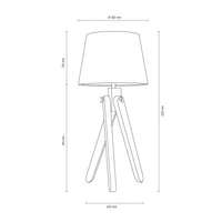 Rune Table Lamp 1xE27 Max.40W Oiled Oak/Transparent/Anthracite 6314074