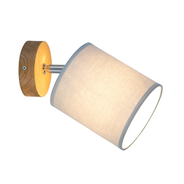 Aprillia Kinkiet 1xE27 Maks. 25W Dąb olejowany/szary klosz z tkaniny 56745174