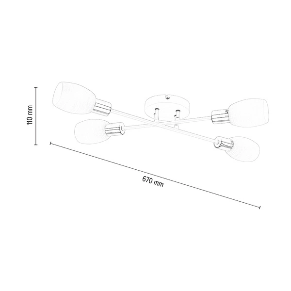 Tosca Ceiling Lamp 4xE14 Max.40W White Metal/White Glass 9033402