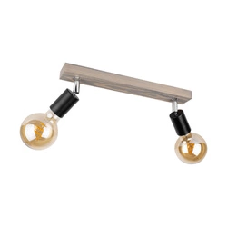 Takada Ceiling Lamp 2xE27 Max.25W Stained Pine Gray/Black Metal 2025717700000