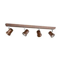 Venla Ceiling Lamp Incl. 4xLED GU10 5W Walnut Beech Wood 2434476
