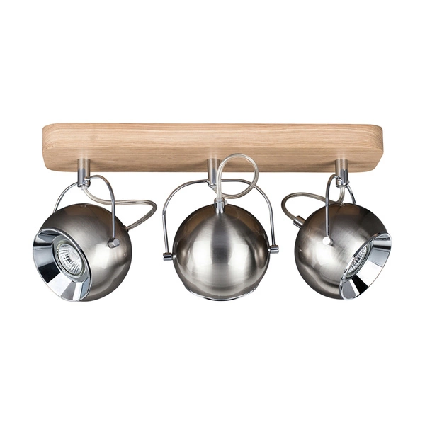 Ball Wood Ceiling Lamp Incl. 3xLED GU10 5W Oiled Oak/Satin 5131374