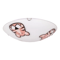 Lampa Sufitowa Lenny 2xE27 Max.60W Chromowany Metal/Białe Szkło Ze Wzorem Tygrysa 4564002