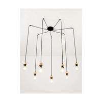 Lampa wisząca Clarte 7xE27 maks. 60W Dąb olejowany/Czarny metal/Czarny kabel z tkaniny 3491704