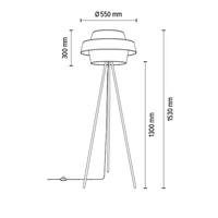 Nevoa Lampa Podłogowa 1xE27 Max.40W Czarny/Czarny-Złoty-Srebrny 12610104