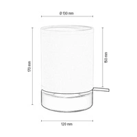 Lampa stołowa Puro 1xE27 maks. 25W Czarny metal/biały klosz z tkaniny/czarny kabel PVC 7010409610001