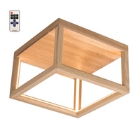 Kago LED Ceiling Lamp 1xLED Samsung 24V Integrated 2520lm 3000K 27W Oiled Oak with Remote Control 91507174