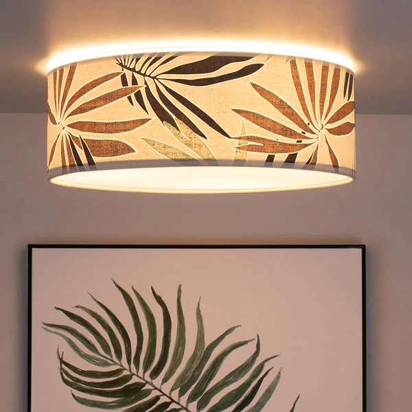 Hoja Ceiling Lamp 3xE27 Max.25W White Metal/Multicolor Wallpaper 4873802