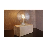 Theo Table Lamp 1xE27 Max.25W Oiled Oak/Black PVC Cable 7460174