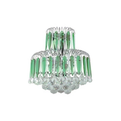 Grenada Wall Lamp 2xE14 Max.40W Chrome Metal/Transparent Glass/Green Glass 5100209