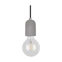 Lampa Wisząca Amory 3xE27 Max.60W Szary Beton/Czarny Kabel Tkaninowy 9779336R