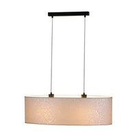 Mateo Pendant Lamp 2xE27 Max.40W Black Metal/Transparent PVC Cable/Beige Wallpaper 87811204