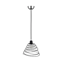 Komet Pendant Lamp 1xE27 Max.60W Chrome Metal/Black Metal/Black PVC Cable 1853104