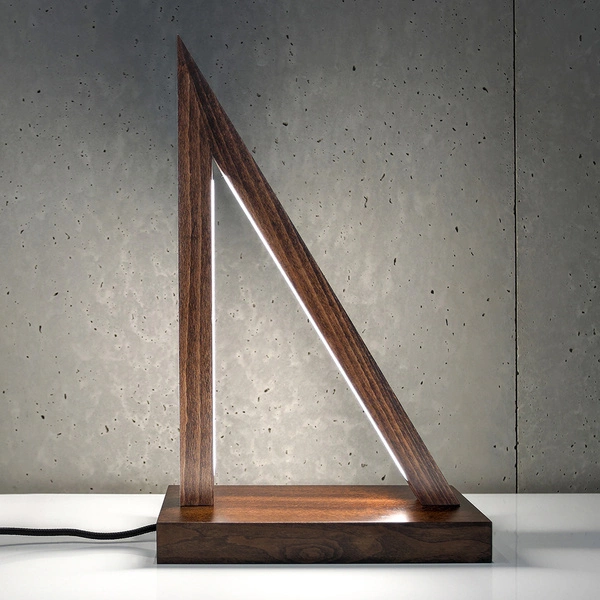 Segel Table Lamp 2xLED 24V Integrated 770lm 3000K 8,5W Walnut Beech Wood/Black Fabric Cable with Touch Dimmer 7213976