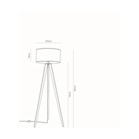 Malo Floor Lamp 1xE27 Max.60W Oiled Oak/Transparent PVC/Multicolor 74315074