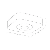 Cool Ceiling Lamp Incl. 1xLED Integrated 300lm 3000K 5W White Concrete/Satin Metal 2291137