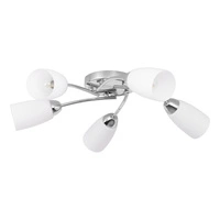 Terni Ceiling Lamp 5xE14 Max.40W Chrome Metal/White Glass 8330528