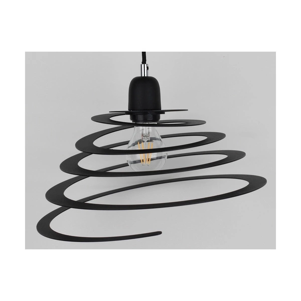 Komet Pendant Lamp 1xE27 Max.60W Chrome Metal/Black Metal/Black PVC Cable 1851104
