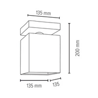 Inger Ceiling Lamp 1xE27 Max.25W Oiled Oak/White 2284174