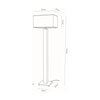 Milano Floor Lamp 1xE27 Max.60W Gray/Oak veneer/Transparent PVC/White 660219187