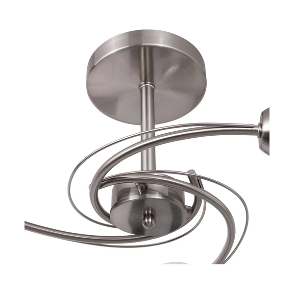 Lampa sufitowa Pisa 3xE27 Max.60W Metal satynowy/białe szkło 8280327