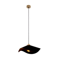 Lampa wisząca Hattu 1xE27 Max.40W Dąb olejowany/Czarny kabel z tkaniny/Czarny klosz z tkaniny 1614119174