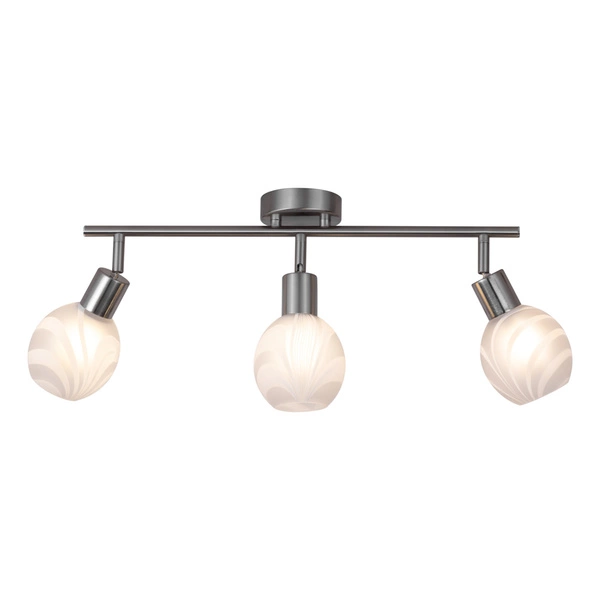 Sara Ceiling Lamp 3xE14 Max.40W Satin Metal/White Glass 2841032