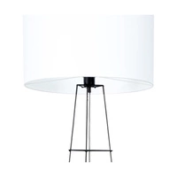 Lampa podłogowa Marlene 1xE27 maks. 60W Czarny metal/czarny kabel PCV/biały klosz z tkaniny 8682104