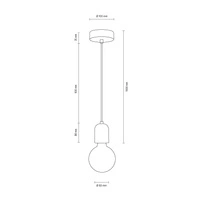 Amory Pendant Lamp 1xE27 Max.60W Gray/Black-White 9774136