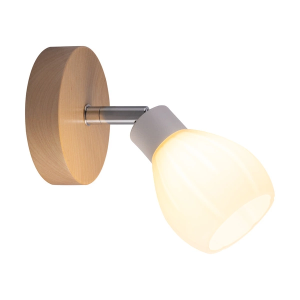 Talea Wall Lamp Incl. 1xG9 LED 300lm 2700K 3W Birch Wood/White Metal/White Glass 2016017920993