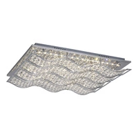 Wrzecionowa lampa sufitowa w zestawie Zintegrowana dioda LED 2240lm 4000K 32W Chromowany metal/przezroczysty kryształ 5963128