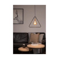 Carsten Wood Pendant Lamp 1xE27 Max.60W Oiled Oak/Black Metal/Black Fabric Cable 1652174