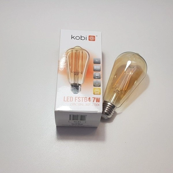 FILAMENT LED bulb E27 7W warm 2700K teardrop ST64