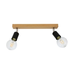 Elmo Ceiling Lamp 2xE27 Max.25W Oiled Oak/Black Metal 2264274