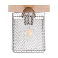 Norman Wood Ceiling Lamp 3xE27 Max.25W Birch Wood/Chrome Metal 8175360