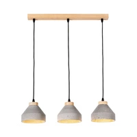 Tristan Pendant Lamp 3xE14 Max.40W Oiled Oak/Black/Grey 1929374