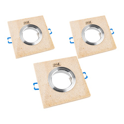 Vitar Square Set of Downlights 3xGU10 Max.6W LED Sandstone