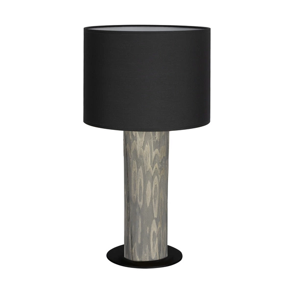 Pino Mix Table Lamp 1xE27 Max.40W Stained Pine Gray/Black Metal/Black Fabric Cable/Anthracite Fabric Shade 776048904