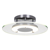 Minnesota Ceiling Lamp 1xLED Integrated 1600lm 3000K 22W Chrome Metal/White-Transparent Glass 9240128