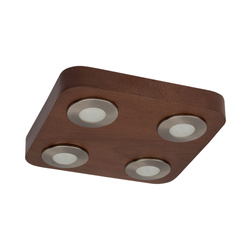 Sunniva Ceiling Lamp Incl.4xLED 5W Walnut/Satin