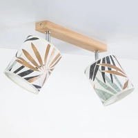 Lampa Sufitowa Hoja 2xE27 Max.25W Dąb Olejowany/Wielokolorowa Tapeta 56747274