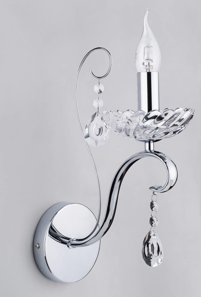 Alessa Wall Lamp 1xE14 Max.40W Chrome Metal/Transparent Glass 9014128