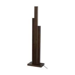 Manhattan Floor Lamp 3xLED 24V Integrated 5600lm 3000K 60W Walnut Beech Wood/Black Fabric Cable with Touch Dimmer 6481976