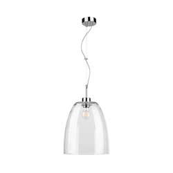 Campana Pendant Lamp 1xE27 Max.60W Chrome Metal/Transparent PVC Cable/Transparent Glass 9842028