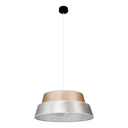 Nevoa Pendant Lamp 1xE27 Max.60W Black/Transparent PVC/Gold-Silver 150040104